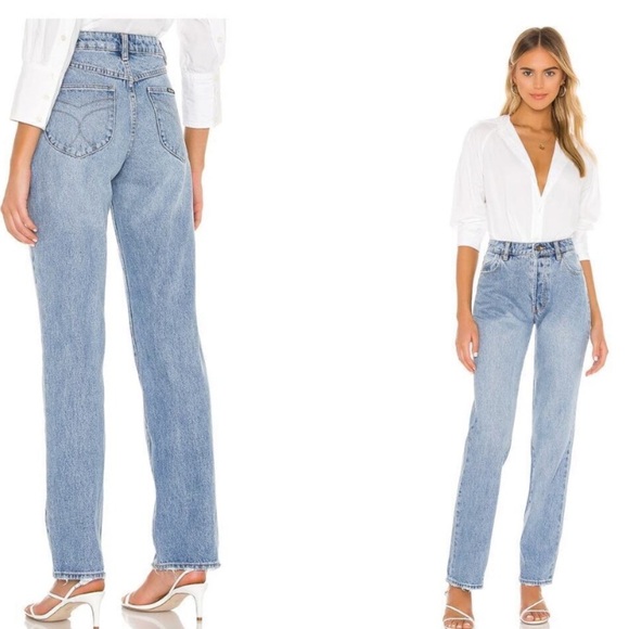 ROLLA’S 90s Classic Straight Leg Jeans 90s Blue High Rise Free People REVOLVE - Picture 8 of 17